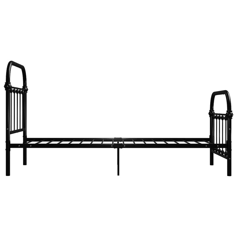 Cadru de pat, negru, 100 x 200 cm, metal