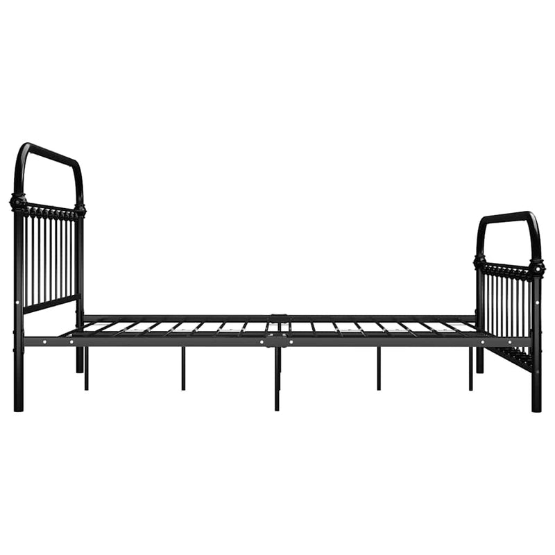 Cadru de pat, negru, 160 x 200 cm, metal
