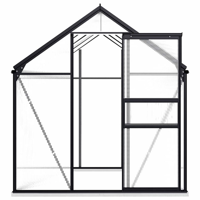 Seră cu cadru de bază, antracit, 4,75 m², aluminiu