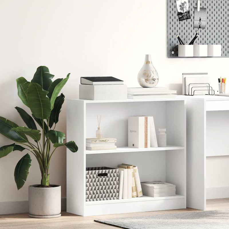 Bibliotecă, alb, 80x24x75 cm, lemn prelucrat