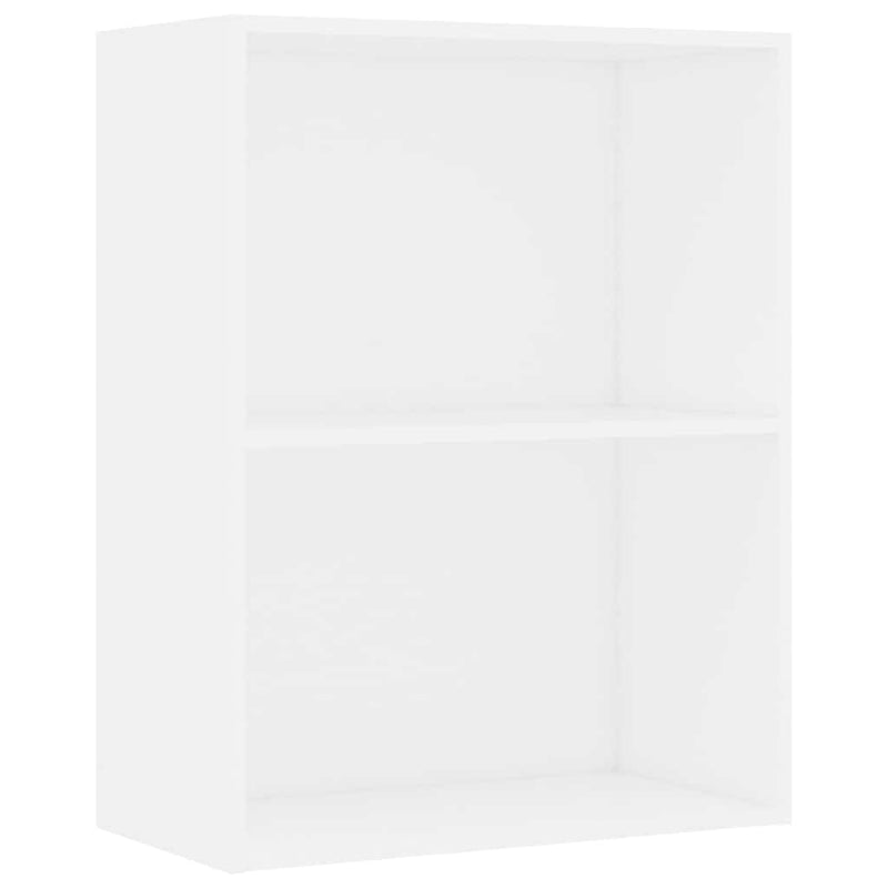 Bibliotecă, alb, 60x30x76,5 cm, lemn prelucrat