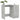 Birou, gri beton, 100x50x76 cm, lemn prelucrat