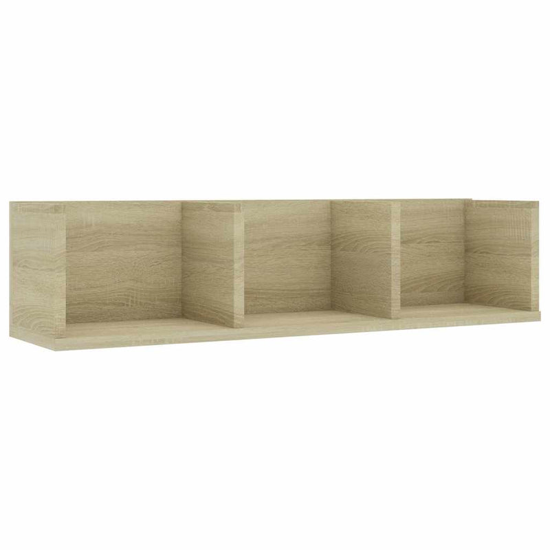 Raft de perete CD-uri stejar Sonoma 75x18x18 cm lemn prelucrat