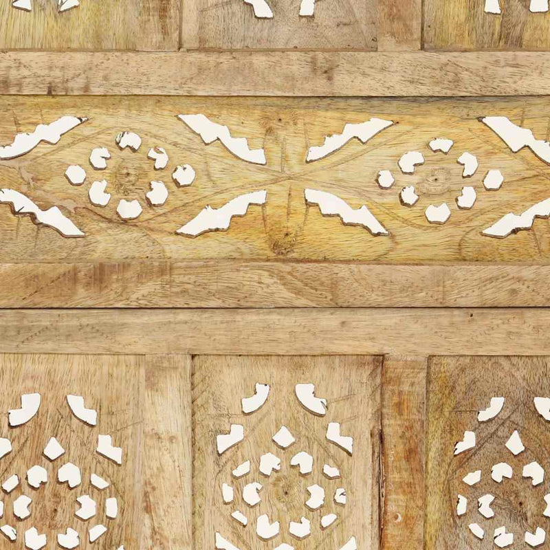Paravan cameră sculptat manual 4 panouri 160x165 cm mango