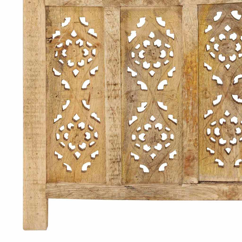Paravan cameră sculptat manual 4 panouri 160x165 cm mango