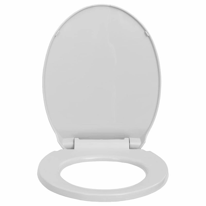 Capac WC cu închidere silențioasă, gri deschis, oval