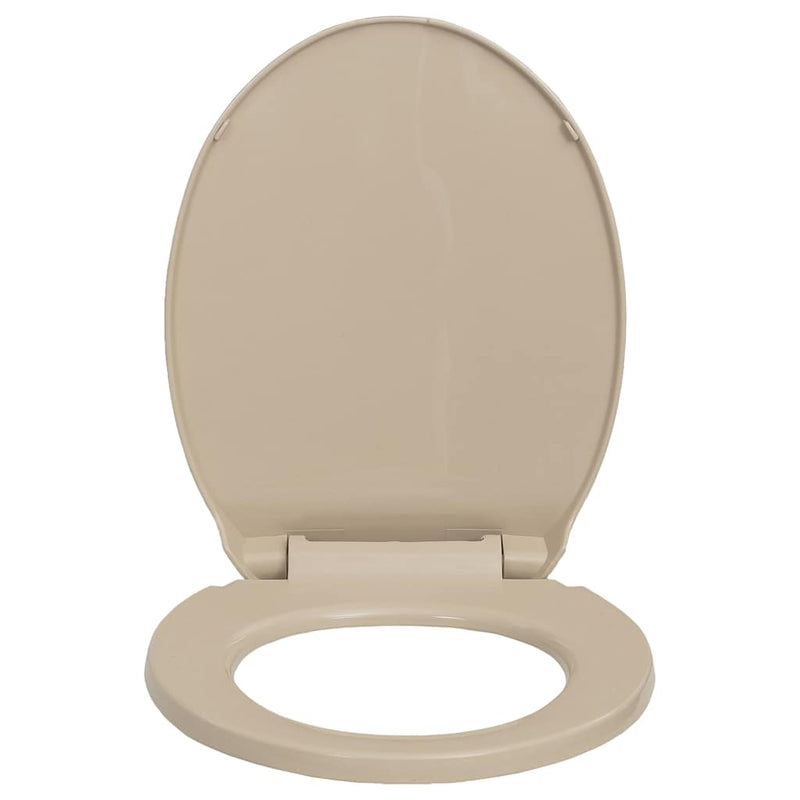 Capac WC cu închidere silențioasă, eliberare rapidă, bej, oval