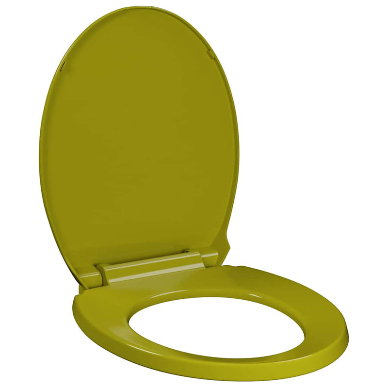 Capac WC cu închidere silențioasă, verde, oval