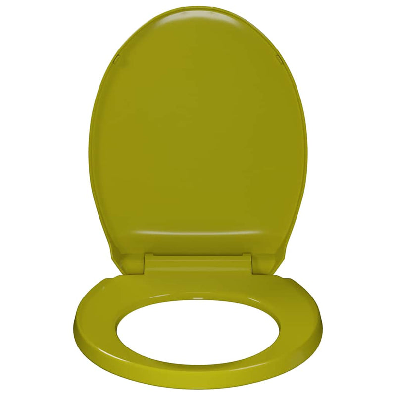 Capac WC cu închidere silențioasă, verde, oval