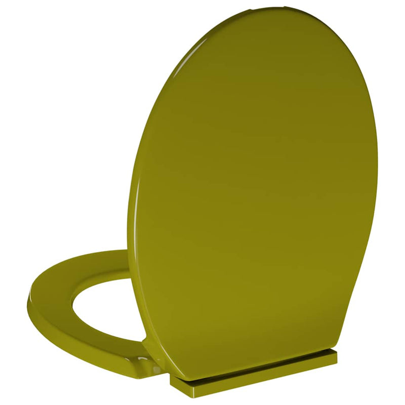 Capac WC cu închidere silențioasă, verde, oval