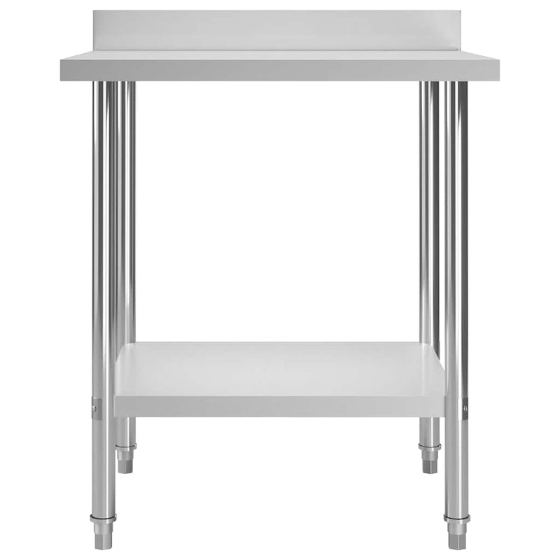 Masă de lucru bucătărie bordură antistropire 80x60x93 cm oțel