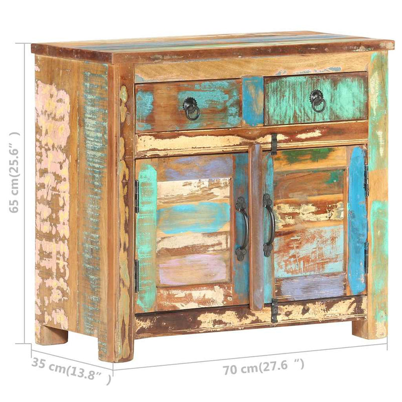Servantă, 70 x 35 x 65 cm, lemn masiv reciclat