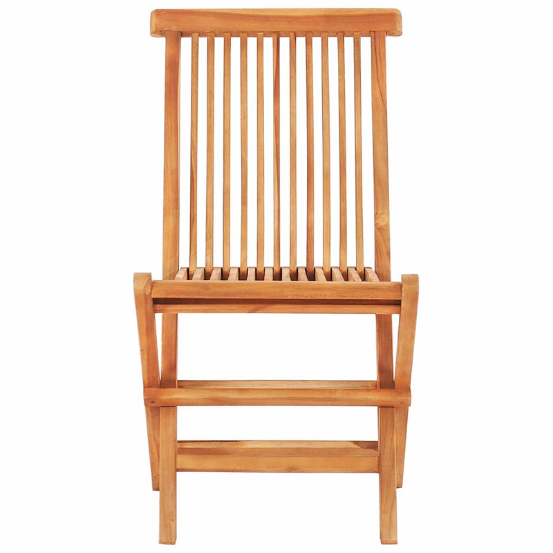 Set mobilier de bistro pliabil, 3 piese, lemn masiv de tec