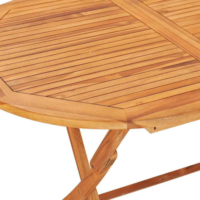 Set mobilier de exterior pliabil, 7 piese, lemn masiv de tec
