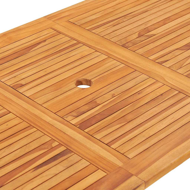 Set mobilier de exterior pliabil, 7 piese, lemn masiv de tec