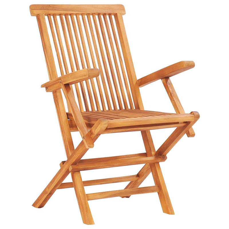 Set mobilier de exterior pliabil, 7 piese, lemn masiv de tec