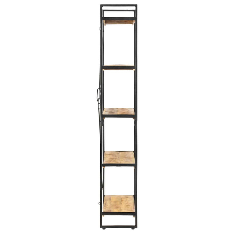 Bibliotecă cu 5 rafturi, 140 x 30 x 180 cm, lemn masiv de mango