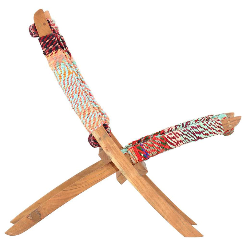 Scaun pliant Chindi din material textil multicolor