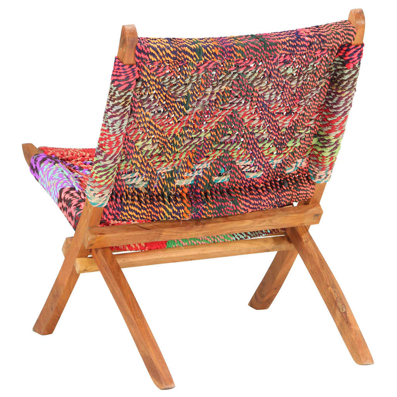 Scaun pliant Chindi din material textil multicolor