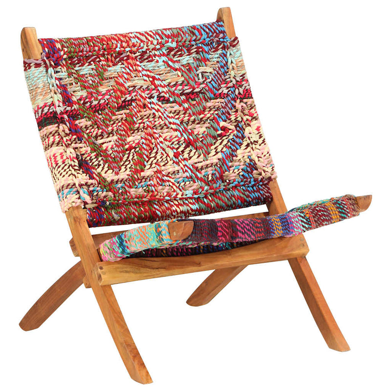 Scaun pliant Chindi din material textil multicolor