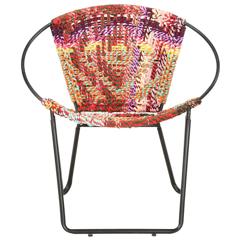 Scaun rotund Chindi, multicolor, material textil