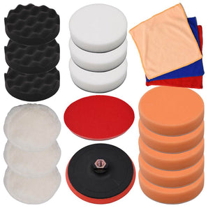 Set bureți de lustruire, 18 piese, 150 mm
