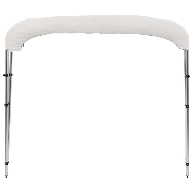 Parasolar barcă Bimini cu 3 arcuri, alb, 183x196x137 cm