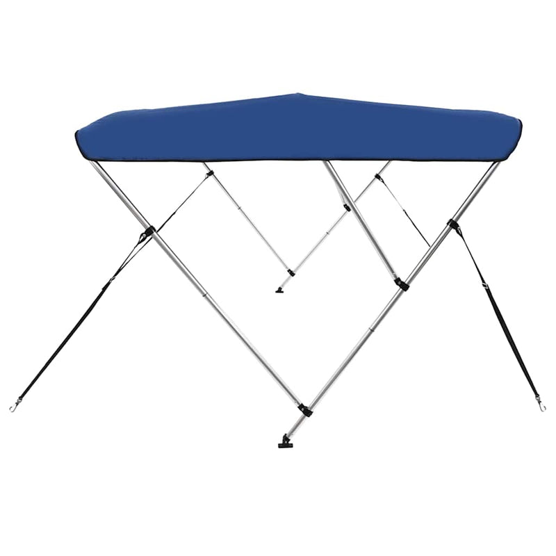 Parasolar barcă Bimini cu 3 arcuri, albastru, 183x160x137 cm