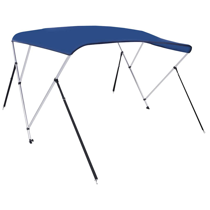 Parasolar barcă Bimini cu 3 arcuri, albastru, 183x196x137 cm