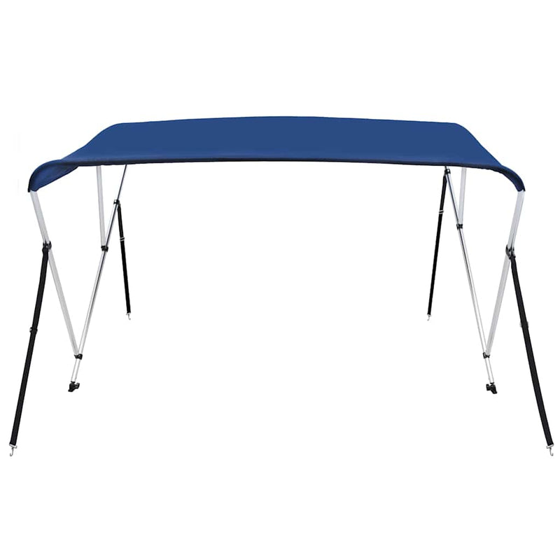 Parasolar barcă Bimini cu 3 arcuri, albastru, 183x196x137 cm
