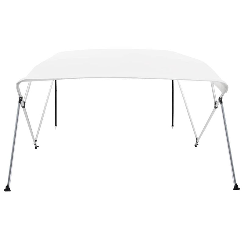 Parasolar barcă Bimini cu 4 arcuri, alb, 243x180x137 cm