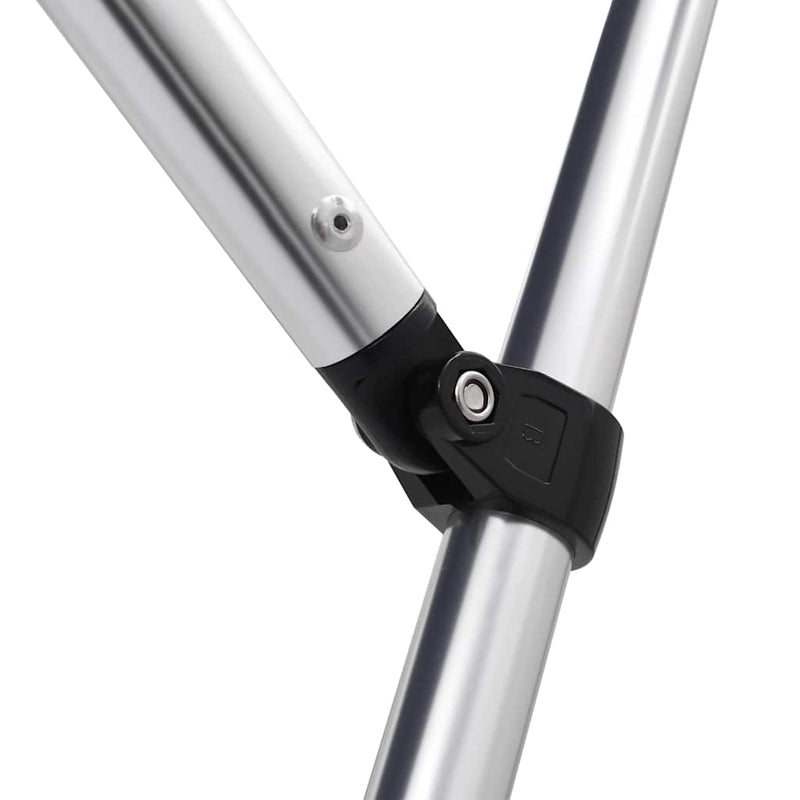 Parasolar barcă Bimini cu 4 arcuri, alb, 243x180x137 cm