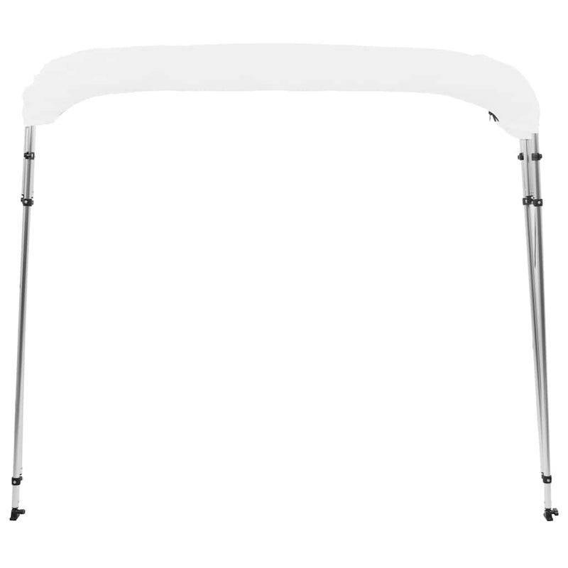 Parasolar barcă Bimini cu 4 arcuri, alb, 243x196x137 cm