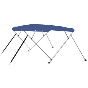 Parasolar barcă Bimini cu 4 arcuri, albastru, 243x180x137 cm