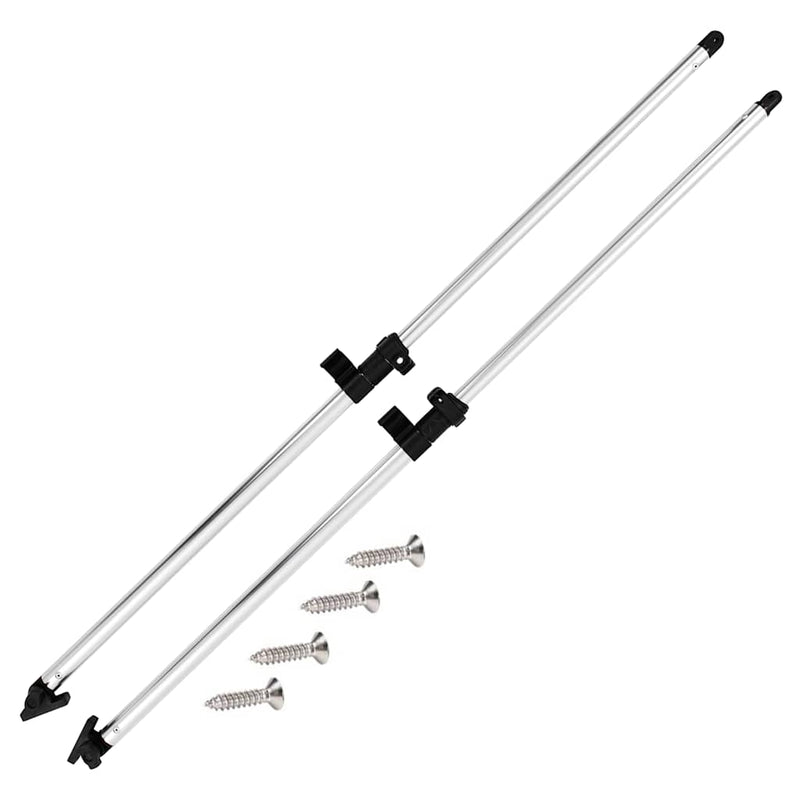 Stâlpi de susținere parasolar barcă Bimini, 2 buc., aluminiu