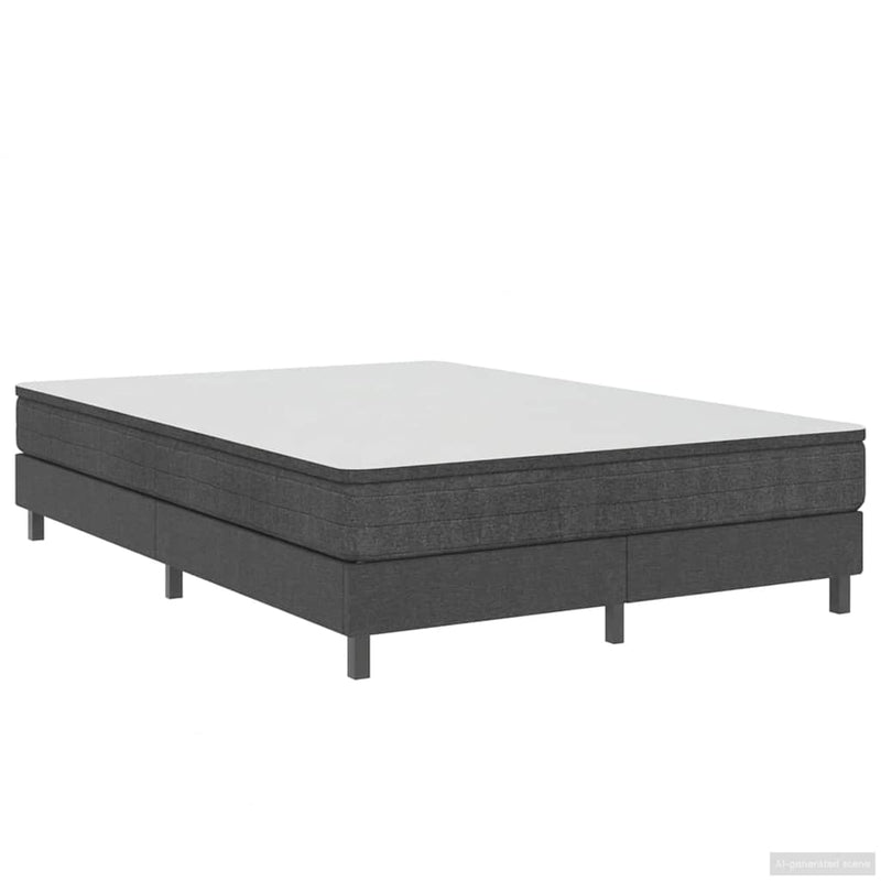 Cadru de pat continental, gri, 160x200 cm, material textil