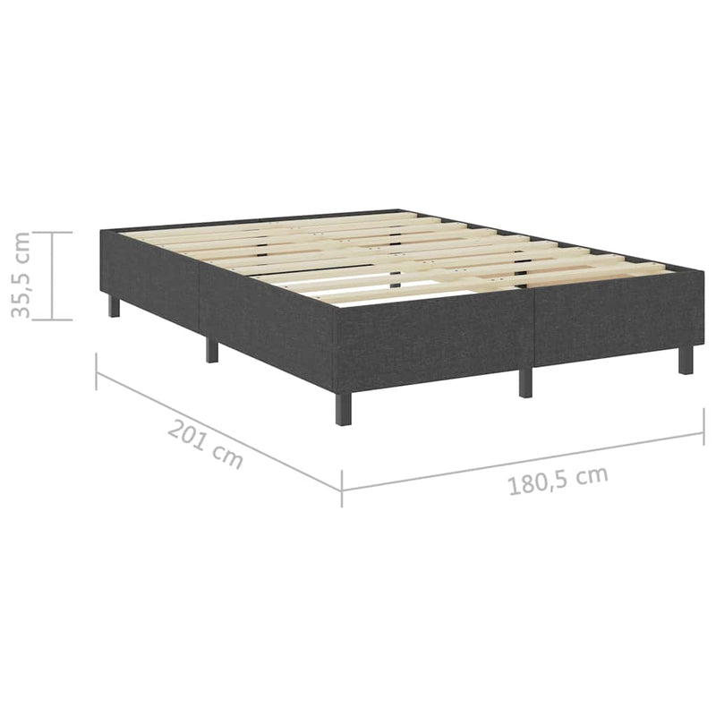 Cadru pat continental, gri, 180x200 cm, material textil