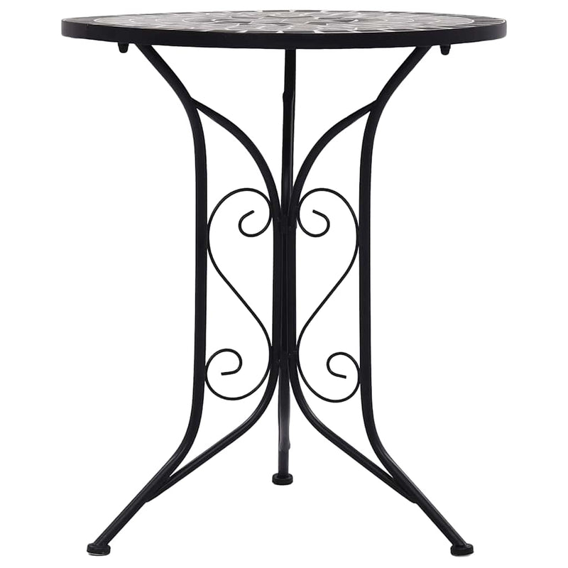 Set bistro mozaic, 3 piese, gri, placă ceramică