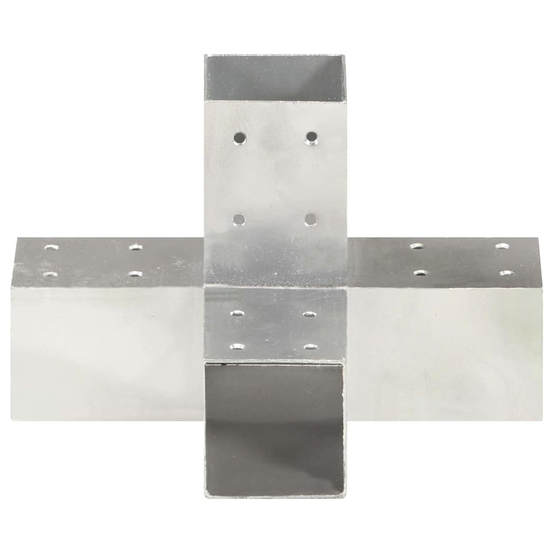 Conectori de grindă, formă X, 4 buc, 71x71 mm, metal galvanizat