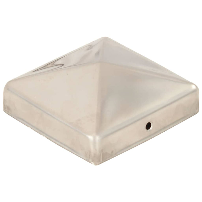 Capace stâlpi de gard piramidă 6 buc. 81x81 mm oțel inoxidabil