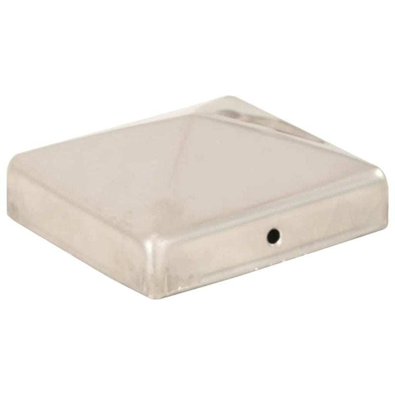 Capace stâlpi de gard piramidă 6 buc. 81x81 mm oțel inoxidabil