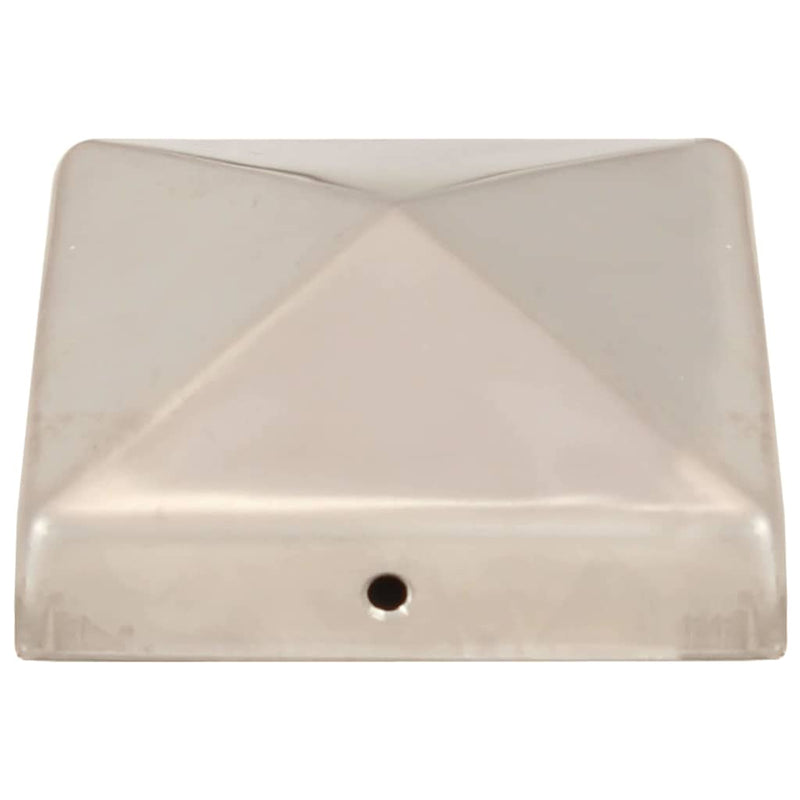 Capace stâlpi de gard piramidă 6 buc. 81x81 mm oțel inoxidabil