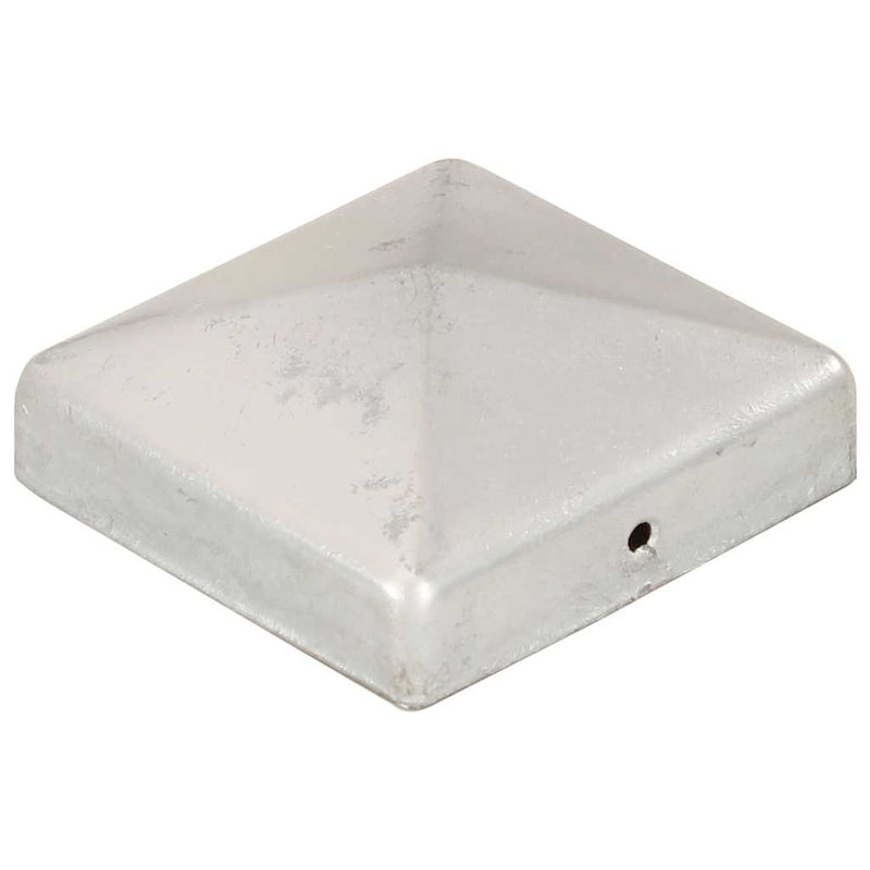 Capace stâlpi de gard piramidă 6 buc. metal galvanizat 81x81 mm
