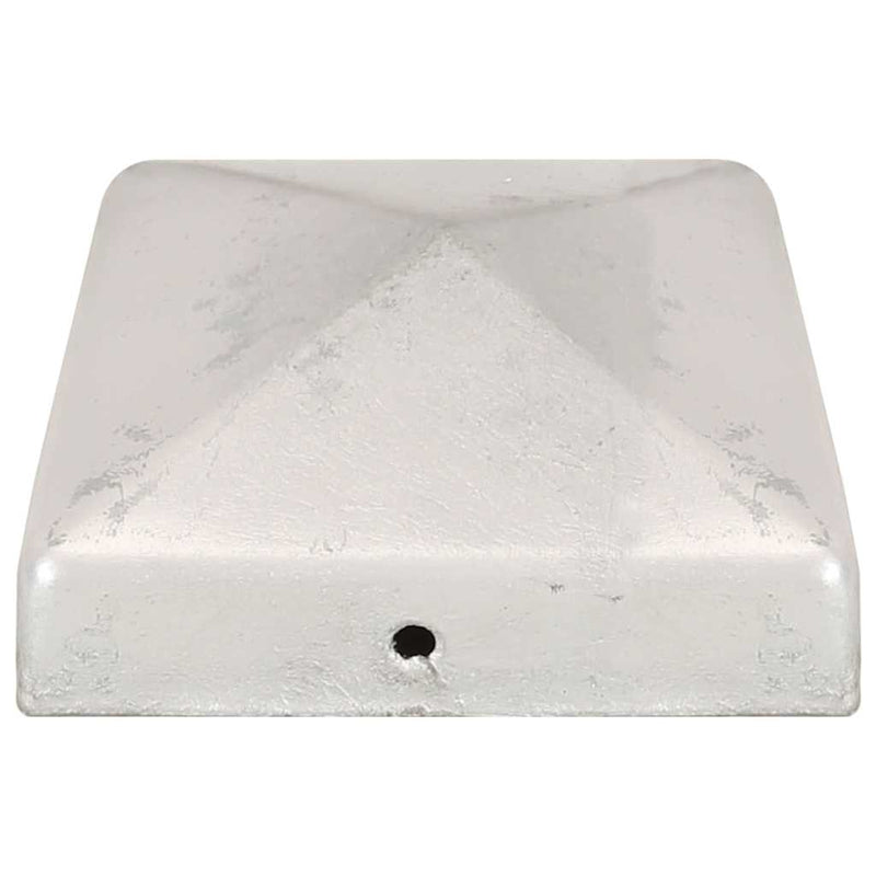 Capace stâlpi de gard piramidă 6 buc. metal galvanizat 81x81 mm