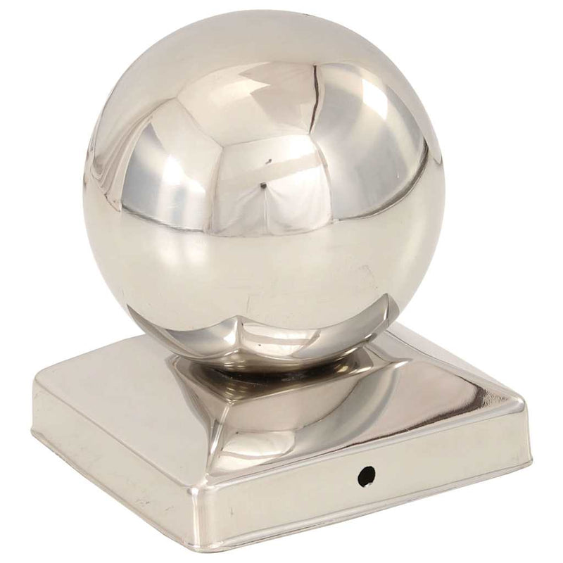 Capace stâlpi tip glob, 6 buc., 81x81 mm, oțel inoxidabil