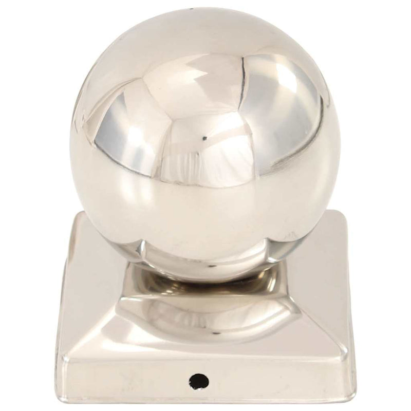 Capace stâlpi tip glob, 6 buc., 81x81 mm, oțel inoxidabil