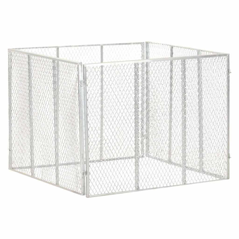 Compostor de grădină, 100x100x77 cm, fier galvanizat