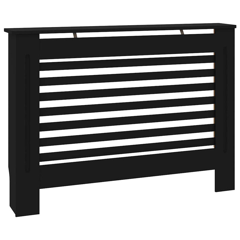 Mască pentru calorifer, negru, 112 x 19 x 81,5 cm, MDF