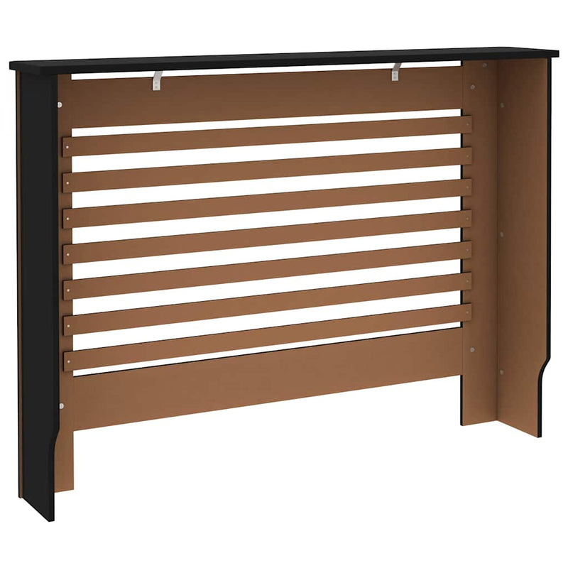 Mască pentru calorifer, negru, 112 x 19 x 81,5 cm, MDF