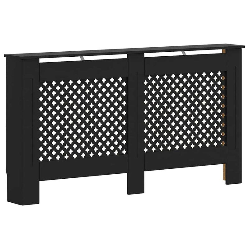 Mască pentru calorifer, negru, 152 x 19 x 81,5 cm, MDF